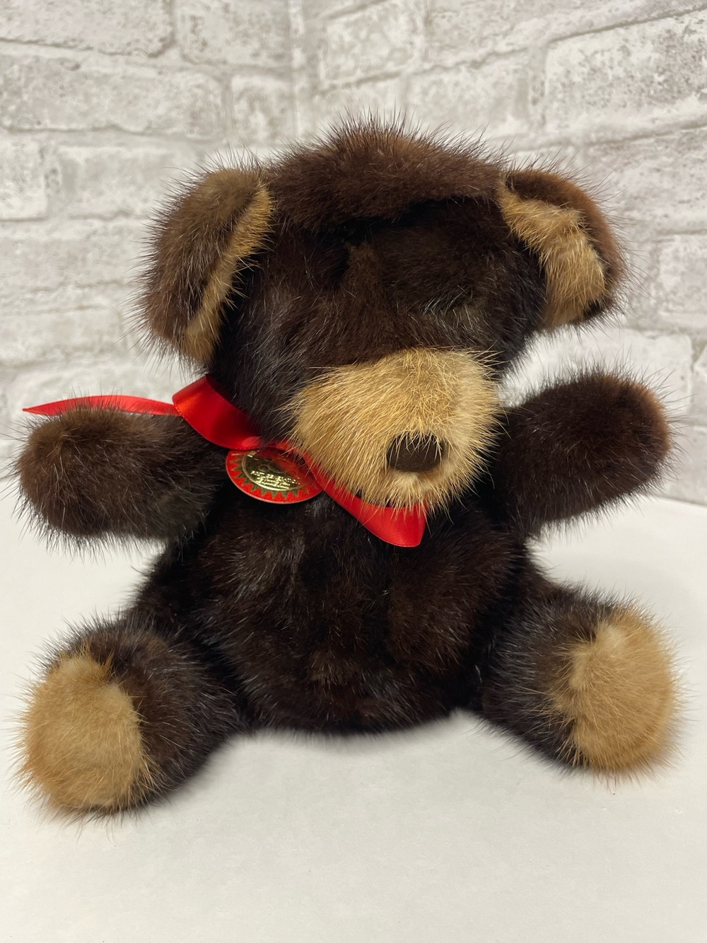 Vintage Bear Genuine Mink Fur Teddy Bear Plush 7” 1982 Stuffed Animal Rare HTF